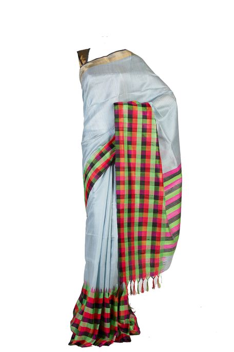 tussar pure silk saree with blouse