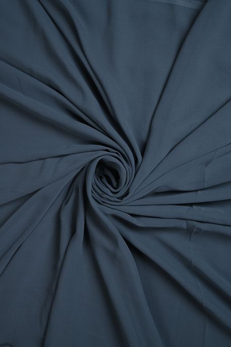 georgette light steel grey fabric