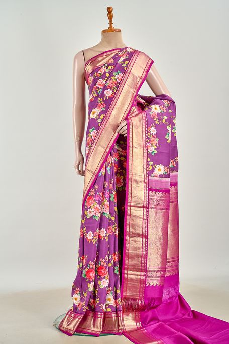 silk burgundy majenta wine saree with blouse