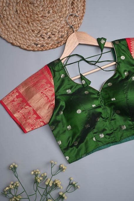 silk dark military olive green blouse ready to wear