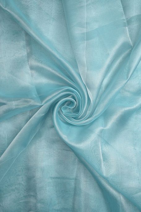 organza tissue light persian sea green fabric