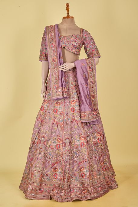 dupion burgundy majenta wine ghagra choli ready to wear