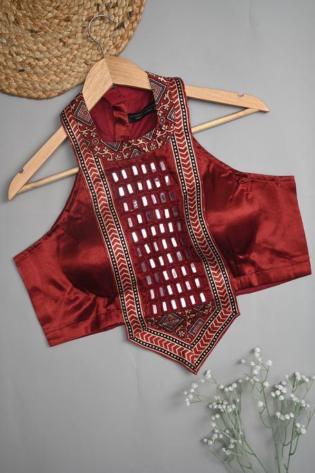Mashroo dark red blouse ready to wear