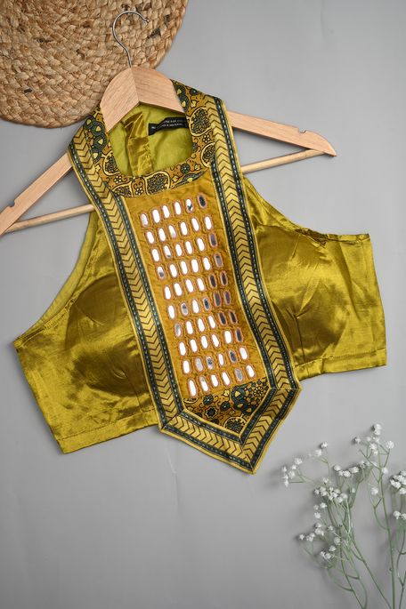 Mashroo olive green blouse ready to wear