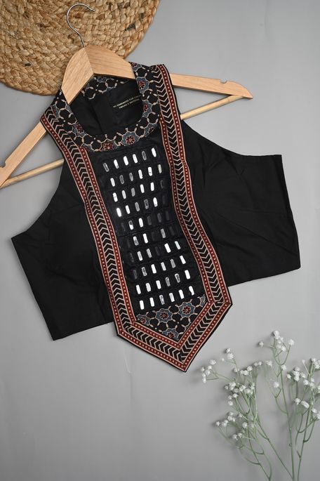 cotton black blouse ready to wear