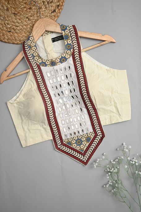 cotton light beige blouse ready to wear