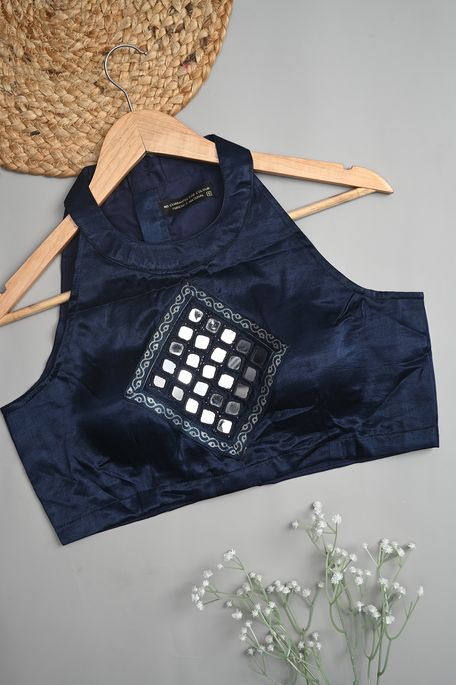 Mashroo navy blue blouse ready to wear