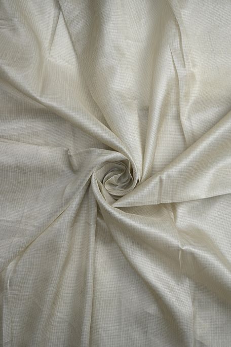 tissue tussar light grey fabric