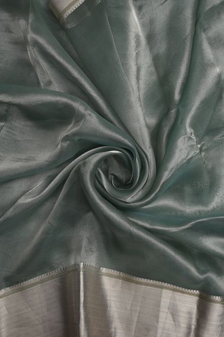 silk tissue pistachio green fabric