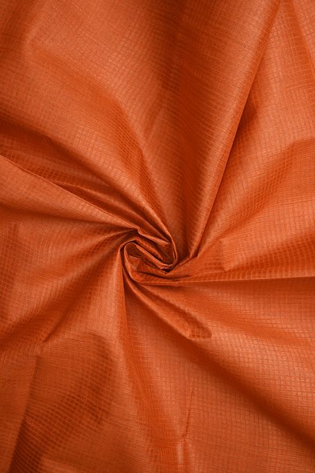 tussar terrcotta orange fabric