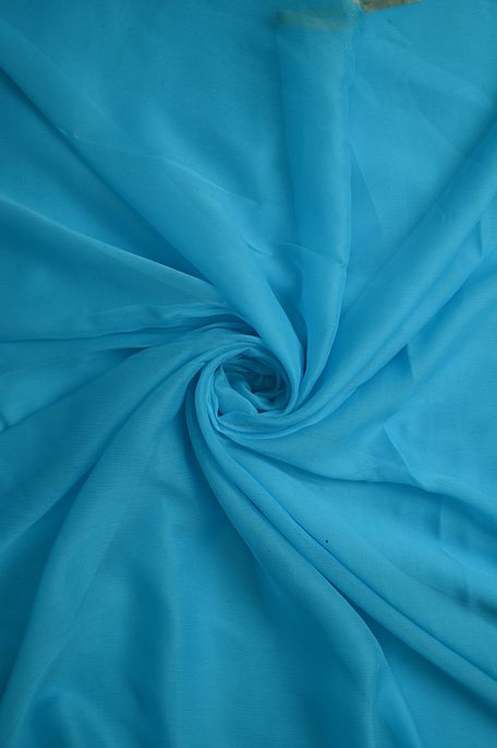 chiffon turquoise blue fabric