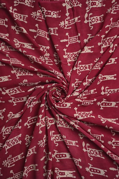 georgette maroon fabric