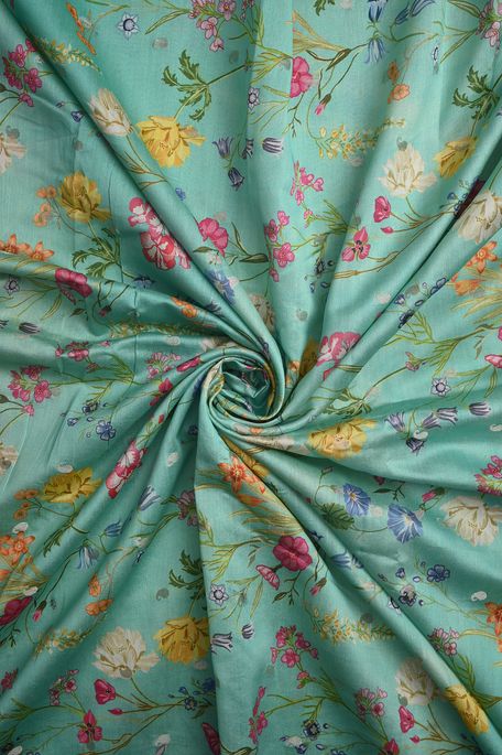 cotton light aqua blue fabric