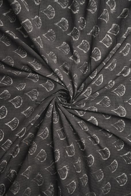 cotton dark ash grey fabric