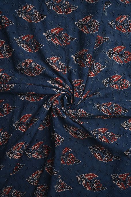 cotton light navy blue fabric