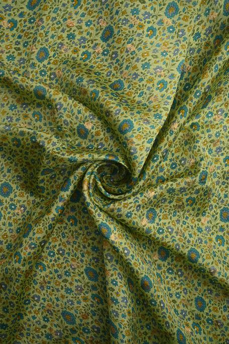 organza raw apple green fabric