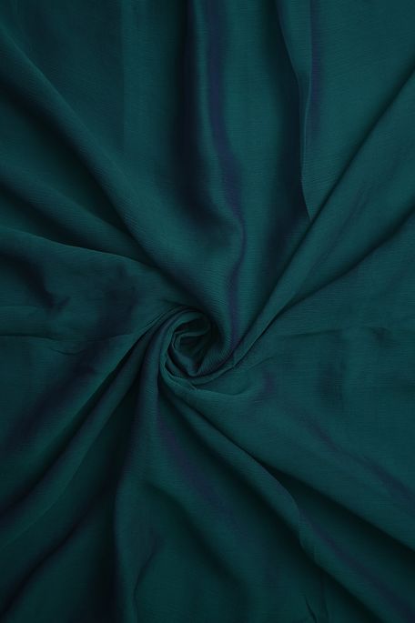 chiffon dark pine sea green fabric