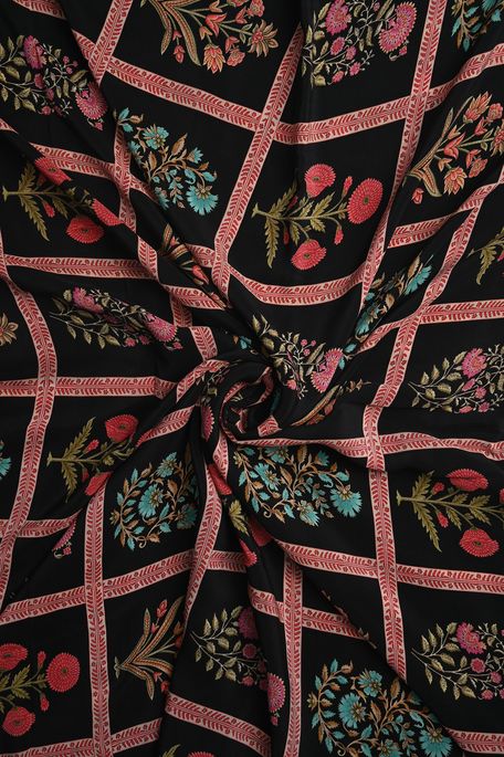 crepe black fabric