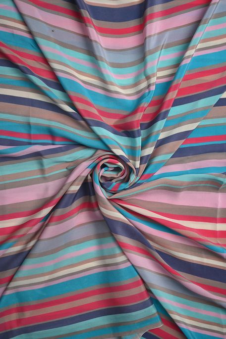 crepe fuschia pink old rose pink light turquoise blue fabric
