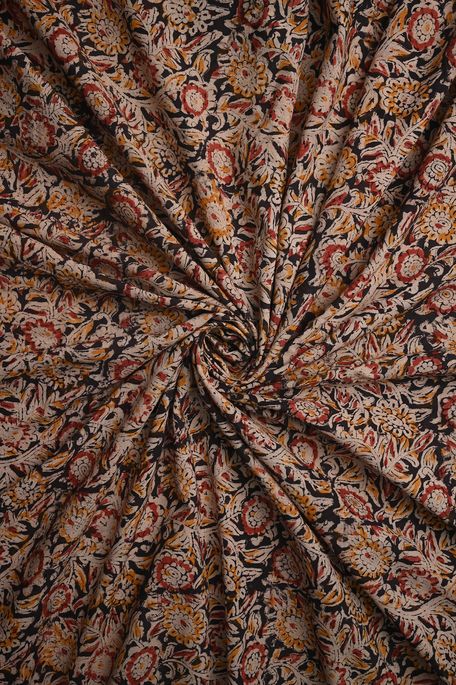 Kalamkari- cotton sand brown fabric