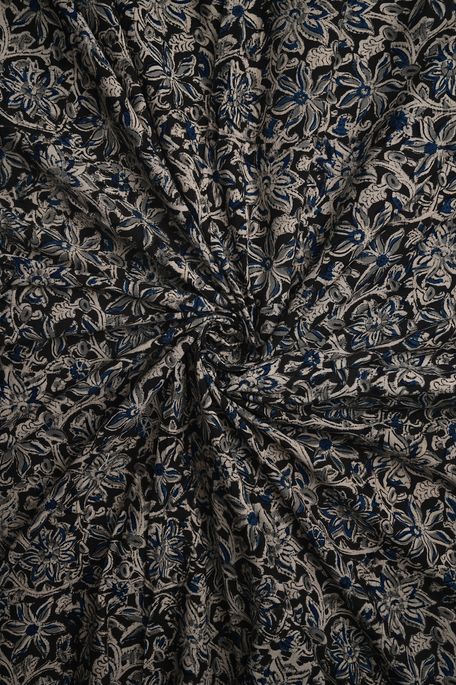 Kalamkari- cotton black fabric