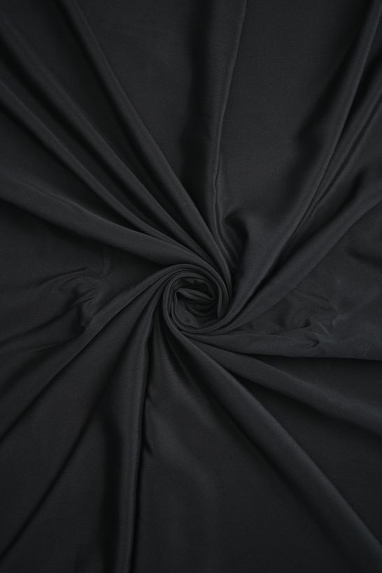 crepe black fabric