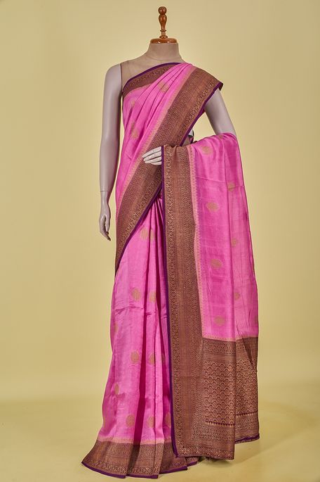 tussar light lavender purple saree with blouse