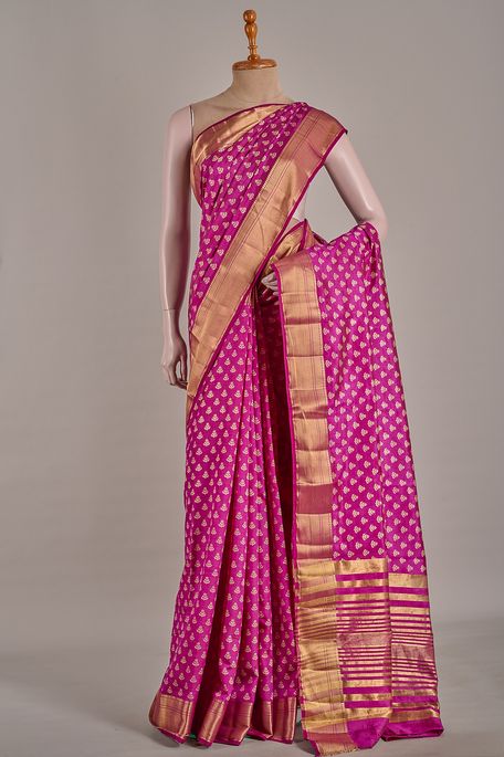 dupion purple violet saree with blouse