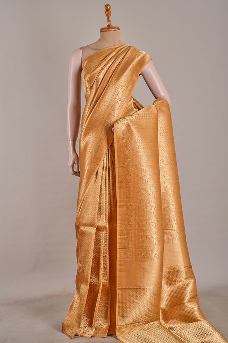 silk sand brown saree with blouse