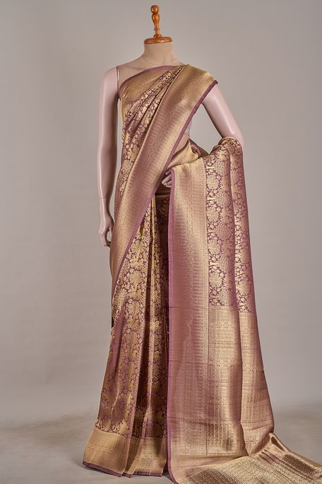 silk burgundy mauve saree with blouse