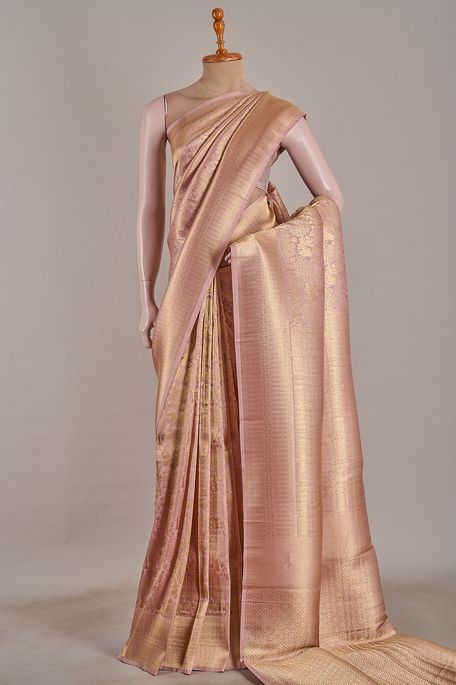 silk light burgundy grape saree with blouse
