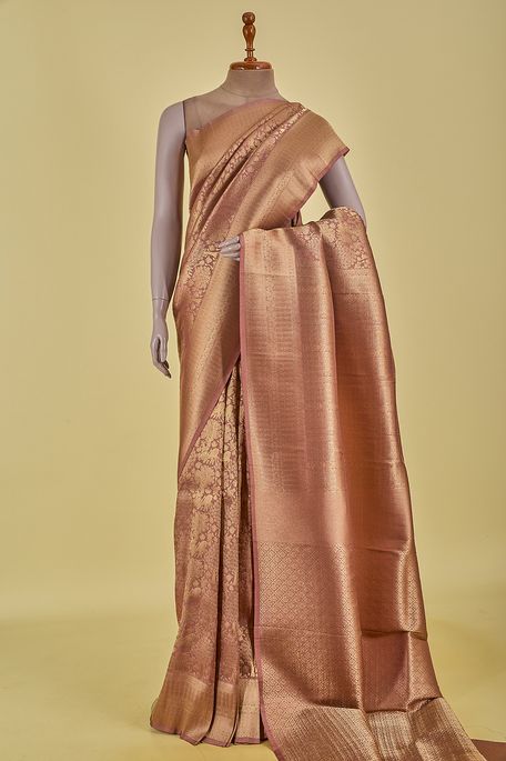 silk dark onion pink saree with blouse