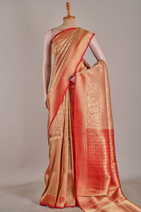 silk dark salmon onion pink saree with blouse