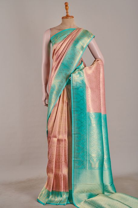 silk old rose pink saree with blouse