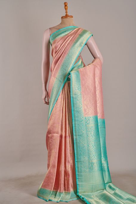 silk old rose pink saree with blouse