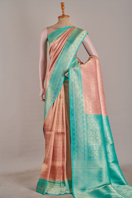 silk old rose pink saree with blouse