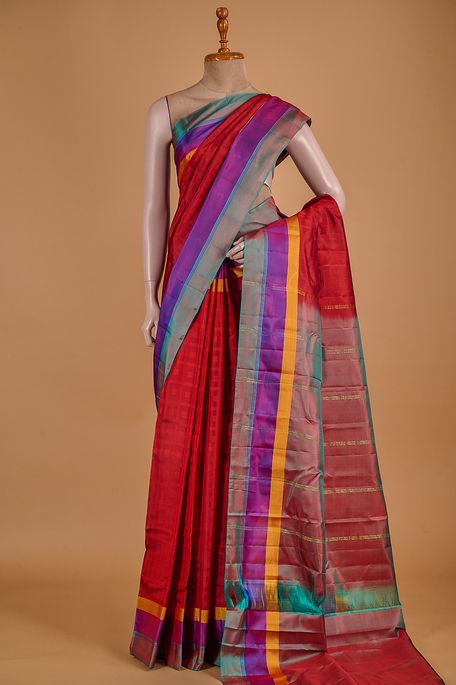 silk dark burgundy maroon saree with blouse