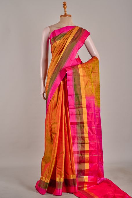 silk light honey brown saree with blouse