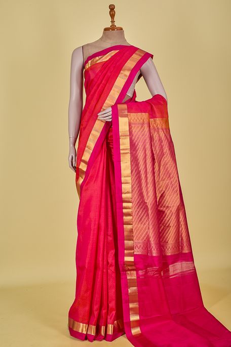 silk pink saree with blouse