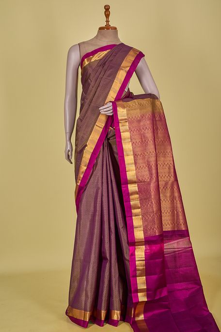 silk burgundy purple saree with blouse