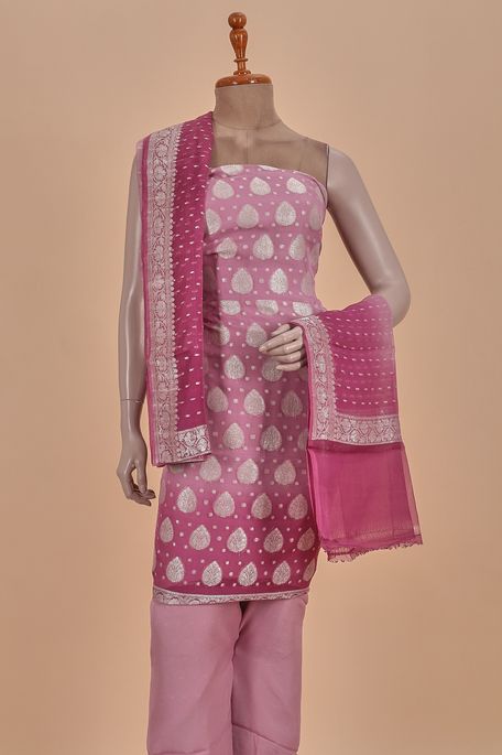 crepe georgette blush purple voilet salwar kameez dupata fabric